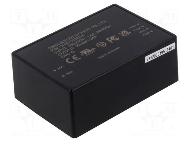 Converter: AC/DC; 70W; Uin: 80÷264VAC; 36VDC; Iout: 1.94A; 90%; 65kHz CINCON CFM70S360-E