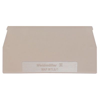 End plate (terminals), 65 mm x 1.5 mm, dark beige Weidmuller 1068300000 04008190088330