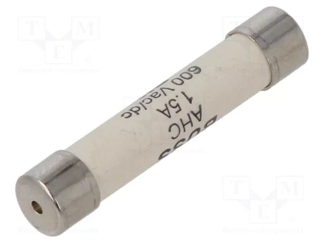 Fuse: fuse; 1.5A; 600VAC; 600VDC; quick blow; ceramic,cylindrical EATON/BUSSMANN AHC-1-5-R