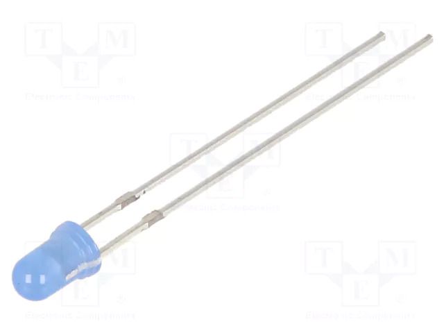LED; blue; 3mm; 330÷500mcd; 40°; Front: convex; 2.9÷3.4VDC; -30÷85°C OPTOSUPPLY OSB5YU3M44A
