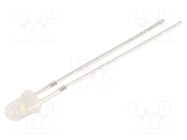 LED; white; 3mm; 750÷1120mcd; 40°; Front: convex; 2.9÷3.4VDC; 102mW OPTOSUPPLY OSW5YK3M42A
