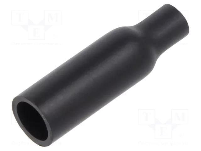 Heat shrink cap; glued; 3: 1; 6.35mm; L: 28.4mm; black; polyolefine TE Connectivity PD-CAP-1/4-0