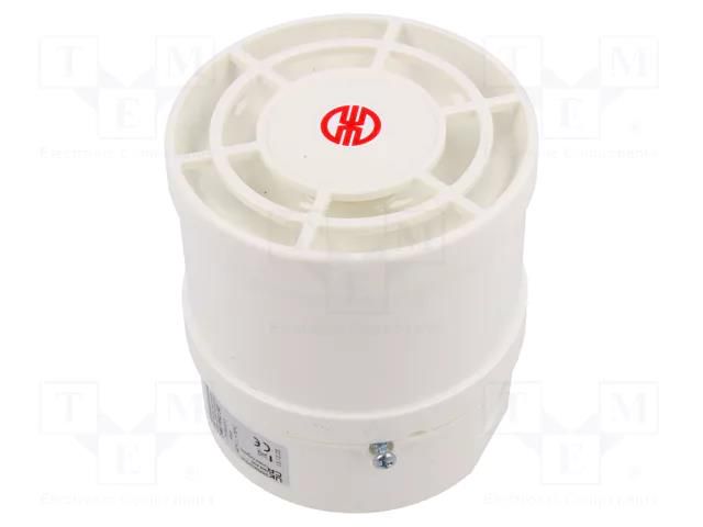 Signaller: sound; siren; 9÷28VDC; 115dB(d=1m); IP65; white WERMA WER-14095050