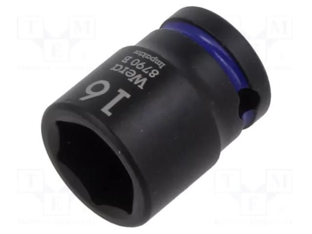 Socket; 6-angles,socket spanner,impact; HEX 16mm; 3/8"; IMPAKTOR WERA WERA.05005507001