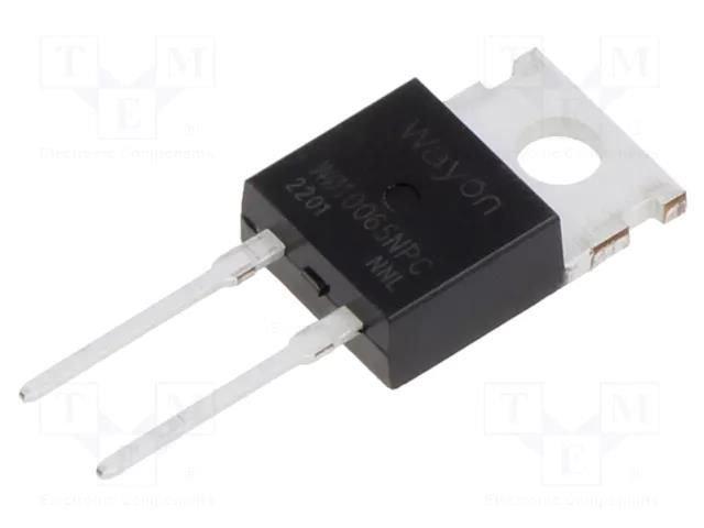 Diode: Schottky rectifying; SiC; THT; 650V; 10A; TO220-2; Ir: 1.5uA WAYON WSRSIC010065NPC