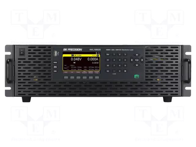 Electronic load; 0÷1kV; 0÷25A; 3kW; 133x428.4x665mm; 100÷240VAC B&K PRECISION HVL100025