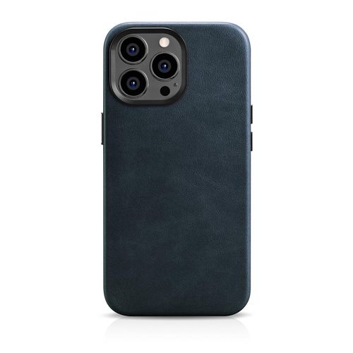 iCarer Oil Wax Premium Leather Case iPhone 14 Pro Max Magnetic Leather Case with MagSafe Dark Blue (WMI14220704-BU), iCarer 6975092685159 6975092685159