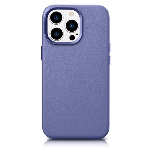 iCarer Case Leather Cover Genuine Leather Case for iPhone 14 Pro Max Light Purple (WMI14220708-LP) (MagSafe Compatible), iCarer 6975092685395 6975092685395