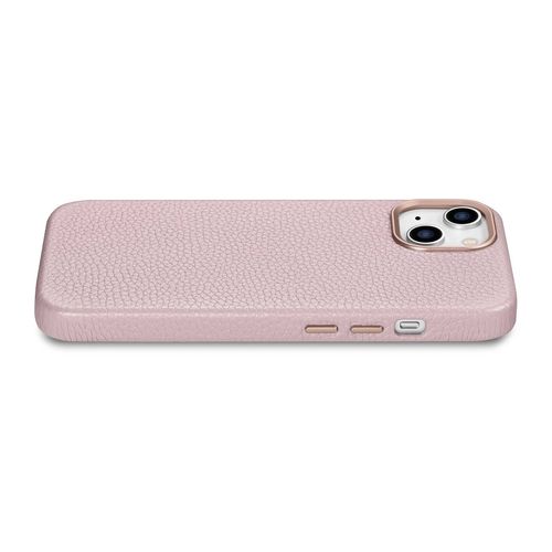 iCarer Litchi Premium Leather Case iPhone 14 Plus Magnetic Leather Case with MagSafe Pink (WMI14220711-PK), iCarer 6975092685555 6975092685555