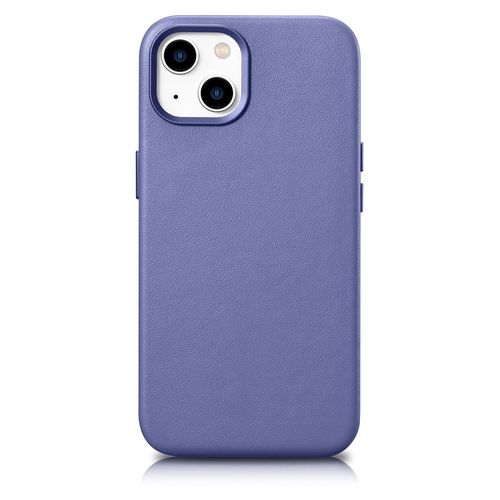 iCarer Case Leather Cover Genuine Leather iPhone 14 Plus Light Purple (MagSafe Compatible), iCarer 6975092685333 6975092685333