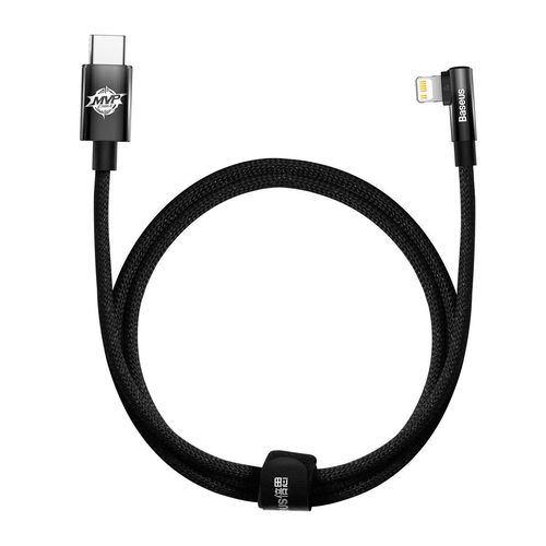 Baseus CAVP000201 angled Lightning - USB-C cable 20W 480Mb/s 1m - black, Baseus 6932172612337 6932172612337