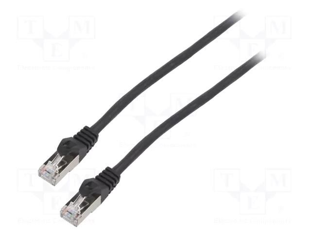 Patch cord; F/UTP; 6; stranded; CCA; PVC; black; 5m; 26AWG; Cores: 8 LANBERG PCF6-10CC-0500-BK