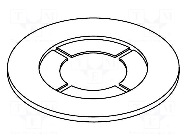 Washer; round; D=9.9mm; h=0.81mm; polyamide KEYSTONE KEYS2248