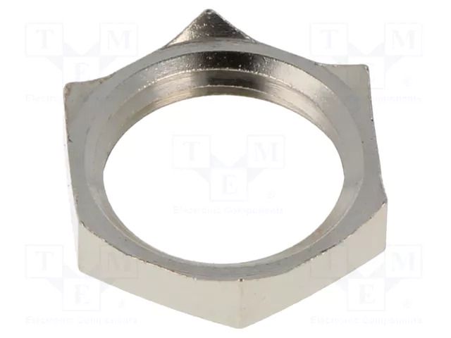 Nut; with earthing; PG9; brass; 18mm; Thread: PG; Plating: nickel LAPP LP-52103210
