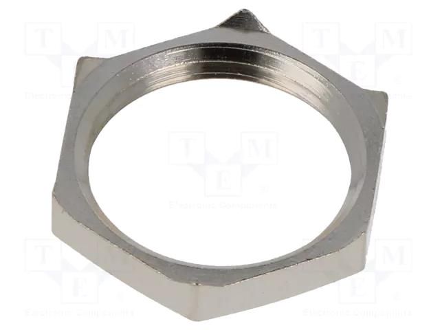 Nut; with earthing; PG13,5; brass; 23mm; Thread: PG; Plating: nickel LAPP LP-52103230