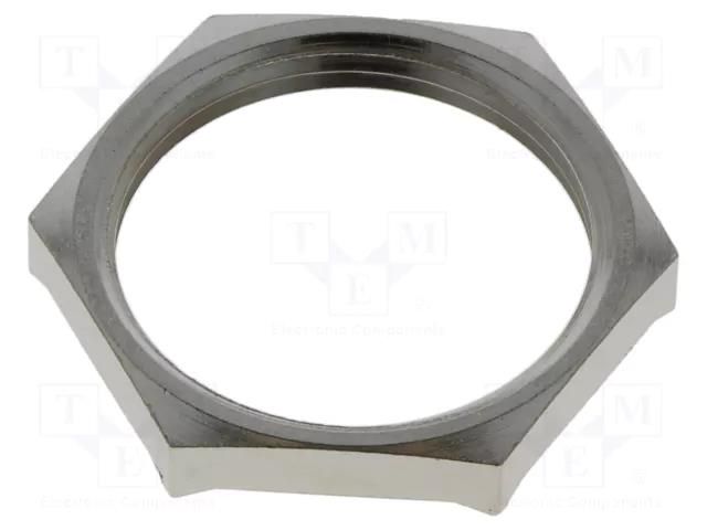 Nut; with earthing; PG21; brass; 32mm; Thread: PG; Plating: nickel LAPP LP-52103250