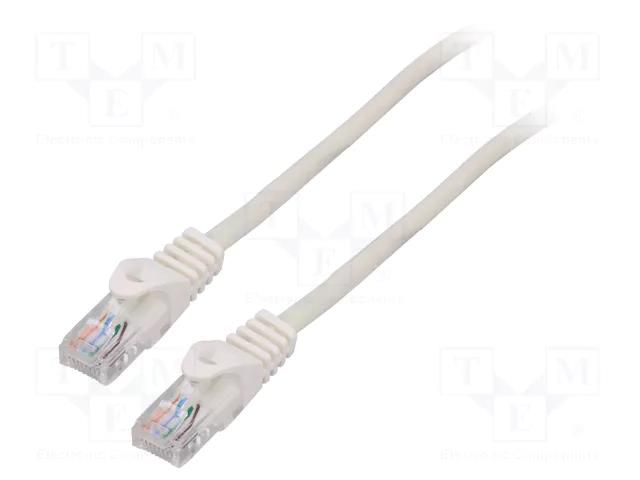 Patch cord; RJ45 plug,both sides; U/UTP; 5e; stranded; CCA; PVC LANBERG PCU5-10CC-0200-W