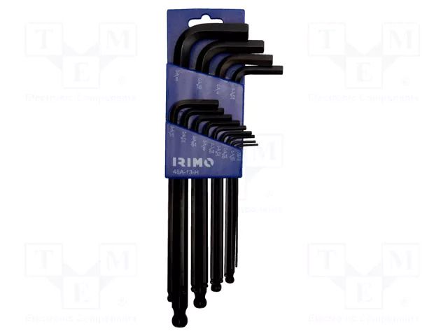 Wrench-set; inch,hex key,spherical; 13pcs. IRIMO SA.48A-13-H