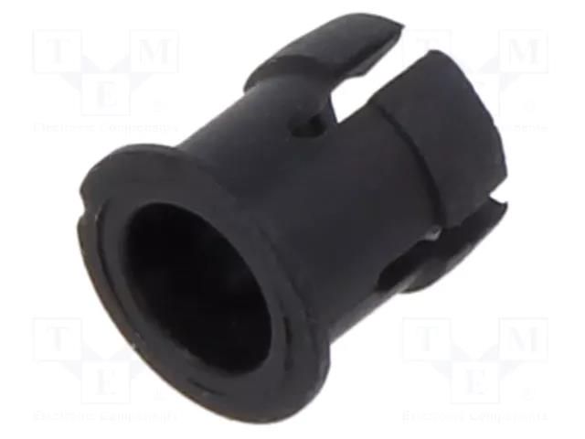 LED holder; 3mm; one-piece; black; UL94V-2; L: 5mm; polyamide BIVAR C-104