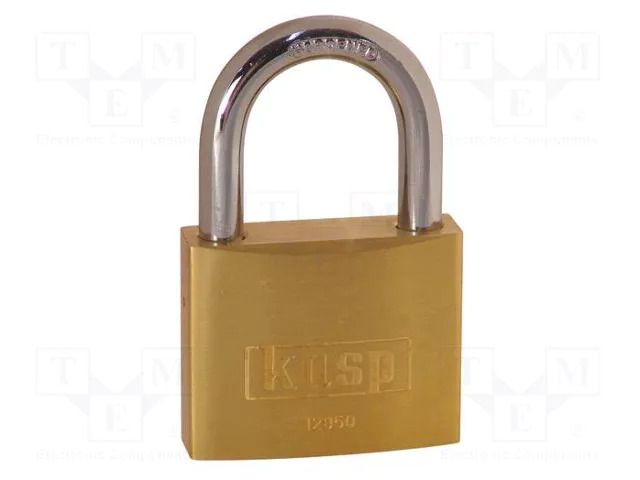 Padlock; shackle; brass; Protection: medium (level 6); A: 50mm KASP KA-K12050A1