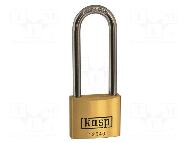 Padlock; shackle; brass; Protection: low (level 5); A: 40mm; B: 63mm KASP KA-K12540L63A1