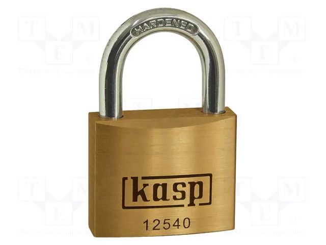 Padlock; shackle; brass; Protection: low (level 5); A: 40mm; B: 22mm KASP KA-K12540A2