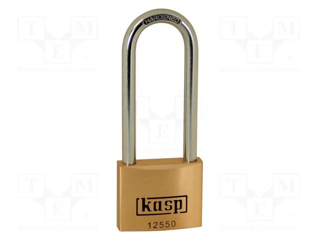 Padlock; shackle; brass; Protection: medium (level 7); A: 50mm KASP KA-K12550L80D