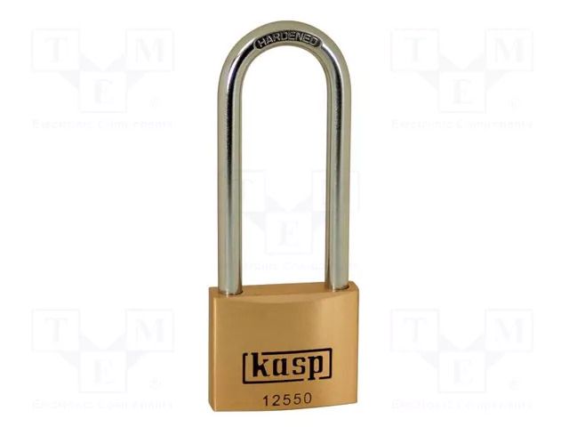 Padlock; shackle; brass; Protection: medium (level 7); A: 50mm KASP KA-K12550L80A1