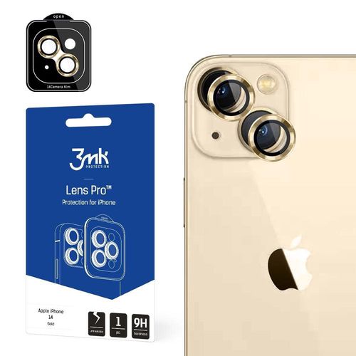 Camera glass for iPhone 14 9H for 3mk Lens Protection Pro series lens - gold, 3mk Protection 5903108484084 5903108484084