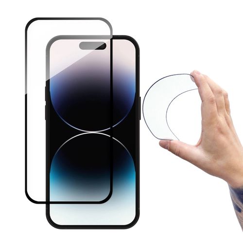 Wozinsky Full Cover Flexi Nano Glass tempered glass for iPhone 14 Pro Max flexible with a black frame, Wozinsky 5907769309786 5907769309786