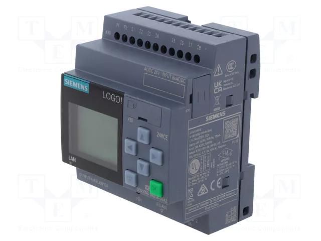 Programmable relay; 10A; IN: 8; Analog in: 0; Analog.out: 0; OUT: 4 SIEMENS 6ED1052-1HB08-0BA2