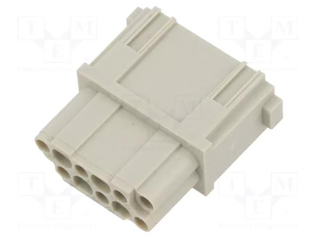 Connector: HDC; contact insert; female; MIXO; PIN: 12; w/o contacts ILME CX12DF