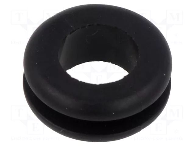 Grommet; Ømount.hole: 15mm; Øhole: 11mm; black; 0÷80°C; PVC ESSENTRA ESS-10284278