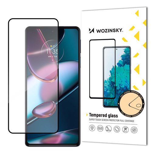 Wozinsky super durable Full Glue tempered glass full screen with frame Case Friendly Motorola Edge 30 black, Wozinsky 5907769309564 5907769309564