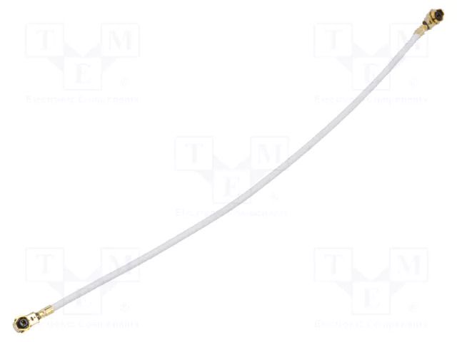Cable; Colour: white; Len: 0.1m; Wire dia: 28.7mm; Type: angled HIROSE UFL2LPA068Y3TA100