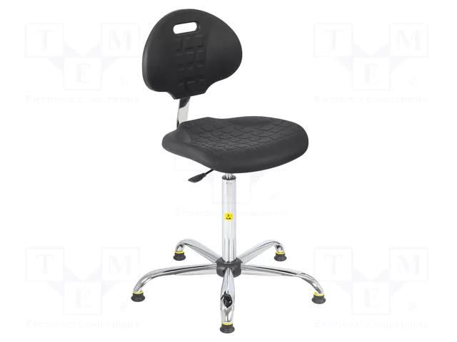 Chair; ESD; Seat dim: 470x440mm; Back dim: 420x320mm; 580÷830mm RT WORK ESD-CHAIR05