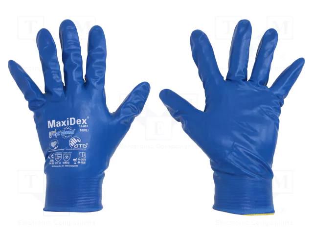 Protective gloves; Size: 10; blue; MaxiDex® ATG ATG-19-007/10