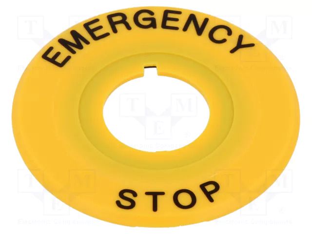 Warning plate; 16mm; Ømount.hole: 16mm; Ø: 44mm IDEC HAAV-27