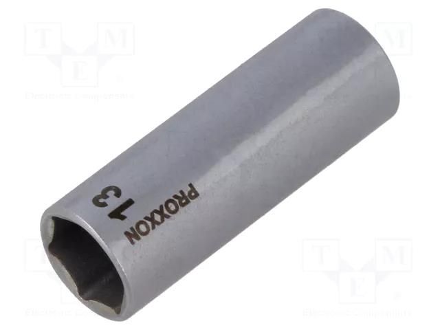 Socket; 6-angles,socket spanner; HEX 13mm; 1/4" PROXXON PR23779