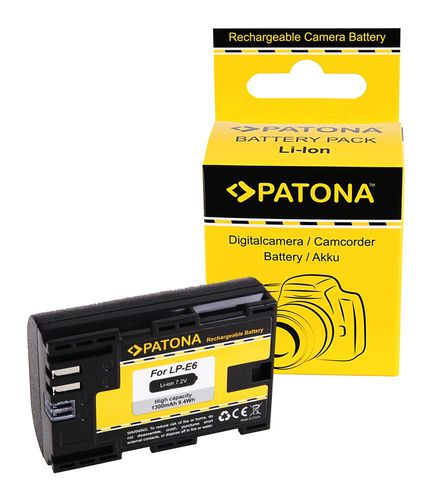 Battery CANON LP-E6 LPE6 EOS R EOS 5D Mark II EOS 7D m. InfoChip, PATONA 1078 4260226322744