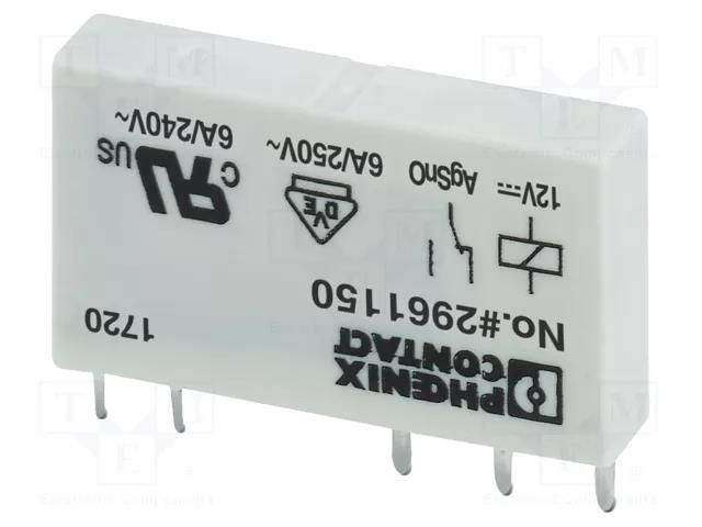 Relay: miniature; Ucoil: 12VDC; miniature PHOENIX CONTACT REL-MR-12DC/21