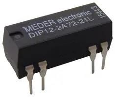 RELAY, REED, DPST-NO, 200V, 0.5A, THT DIP12-2A72-21L