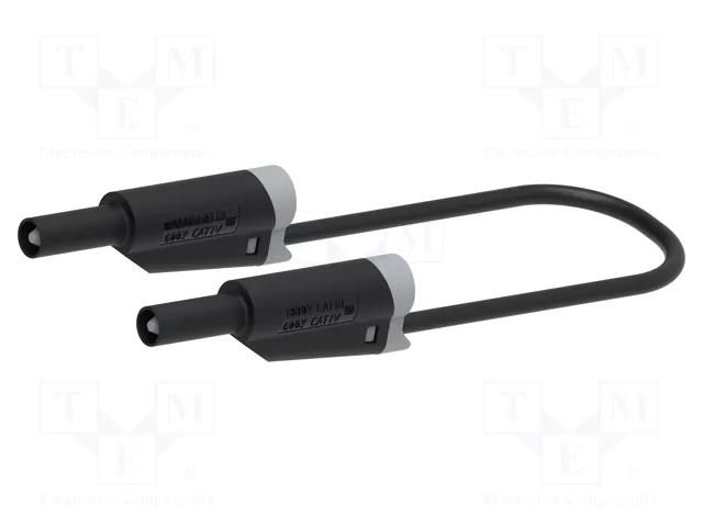 Test lead; 36A; banana plug 4mm,both sides; Urated: 1kV; black ELECTRO-PJP PJP2714-IEC-25N