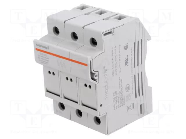 Fuse base; 10x38mm; for DIN rail mounting; 1kV; Poles: 3; IP20 MERSEN A1062715