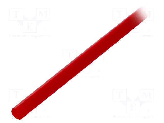 Heat shrink sleeve; glueless; 2: 1; 25.4mm; L: 1m; red; polyolefine RADPOL RCH1-25.4/12.7X1-K