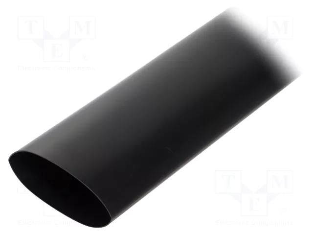 Heat shrink sleeve; glued; 103mm; L: 1m; black; Temp: -25÷125°C RADPOL RPKH1-103/45X1-C