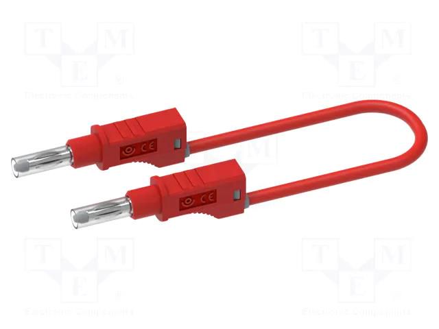 Test lead; 36A; banana plug 4mm,both sides; Urated: 600V; Len: 1m ELECTRO-PJP PJP2214/600V-100R