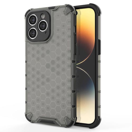 Honeycomb case for iPhone 14 Pro Max armored hybrid cover black, Hurtel 5907769348976 5907769348976