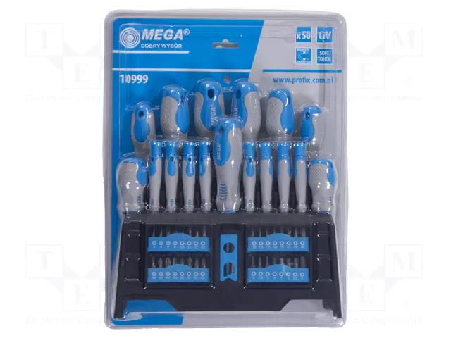 Kit: screwdrivers; hex key,Phillips,Pozidriv®,slot,Torx® MEGA MGA-10999