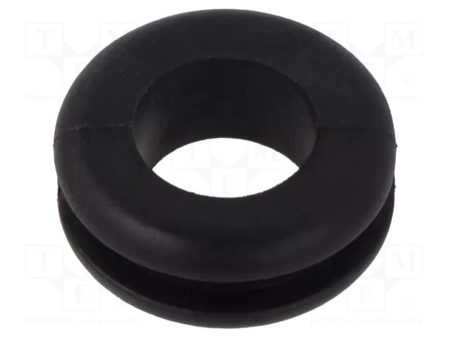 Grommet; Ømount.hole: 18mm; Øhole: 12mm; black; 0÷80°C; PVC ESSENTRA ESS-10284315